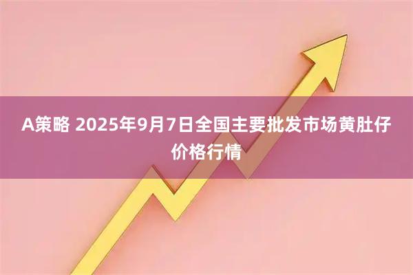 A策略 2025年9月7日全国主要批发市场黄肚仔价格行情