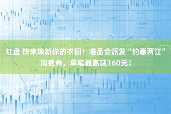 红盘 快来焕新你的衣橱！唯品会派发“约惠两江”消费券，单笔最高减160元！
